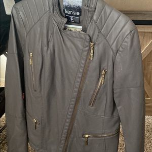 Kenzie leather jacket brown